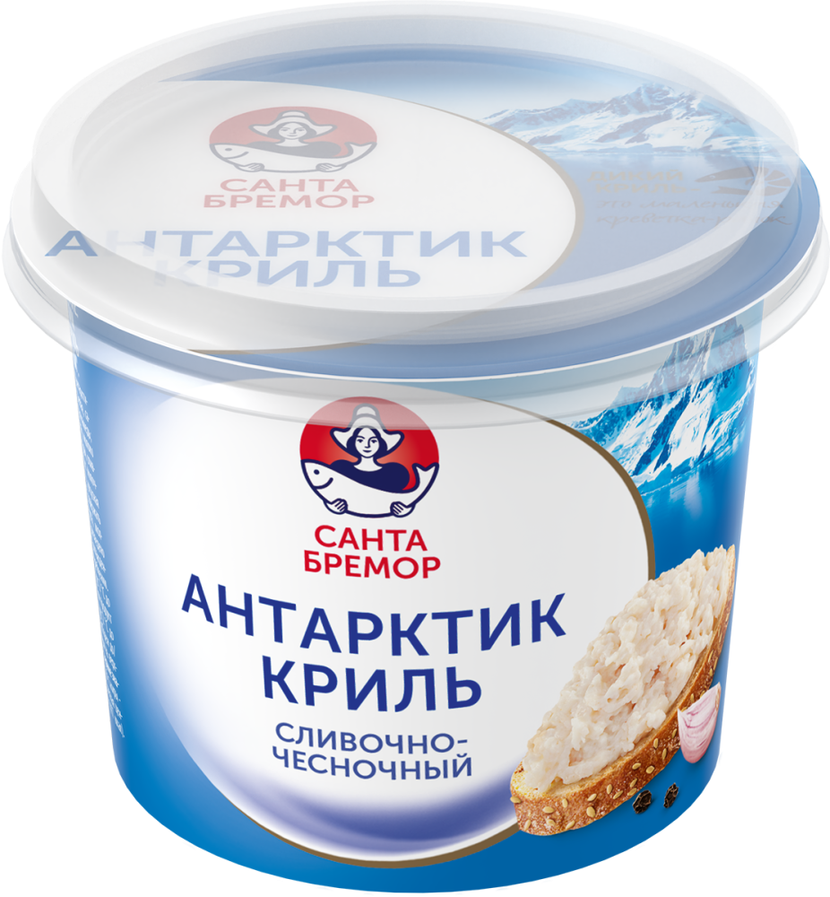 Санта Бремор Паста с антарктическим крилем "Антарктик-Криль сливочно-чесночный"  150г | 12шт купить в интернет-магазине Санта&Кэш