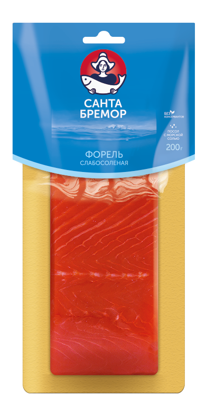 Санта Бремор Форель слабосоленая филе-кусок 200г купить в интернет-магазине Санта&Кэш