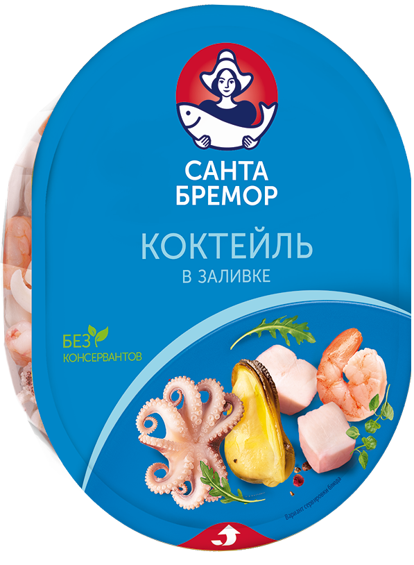 Санта Бремор Коктейль из морепродуктов в заливке "Классик" 180г | 8шт купить в интернет-магазине Санта&Кэш