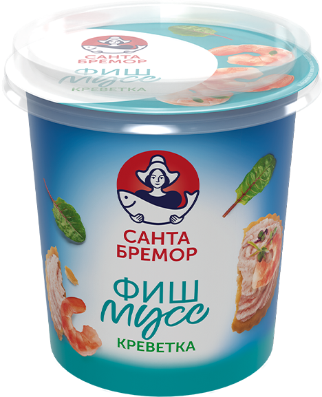 Санта Бремор Паста из тресковых рыб "Фиш-мусс" с креветкой 140г | 6шт купить в интернет-магазине Санта&Кэш