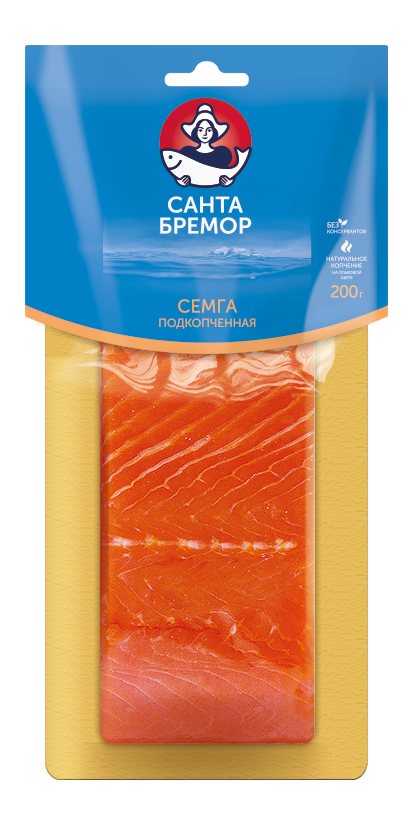 Санта Бремор Семга подкопченная филе-кусок 200г купить в интернет-магазине Санта&Кэш