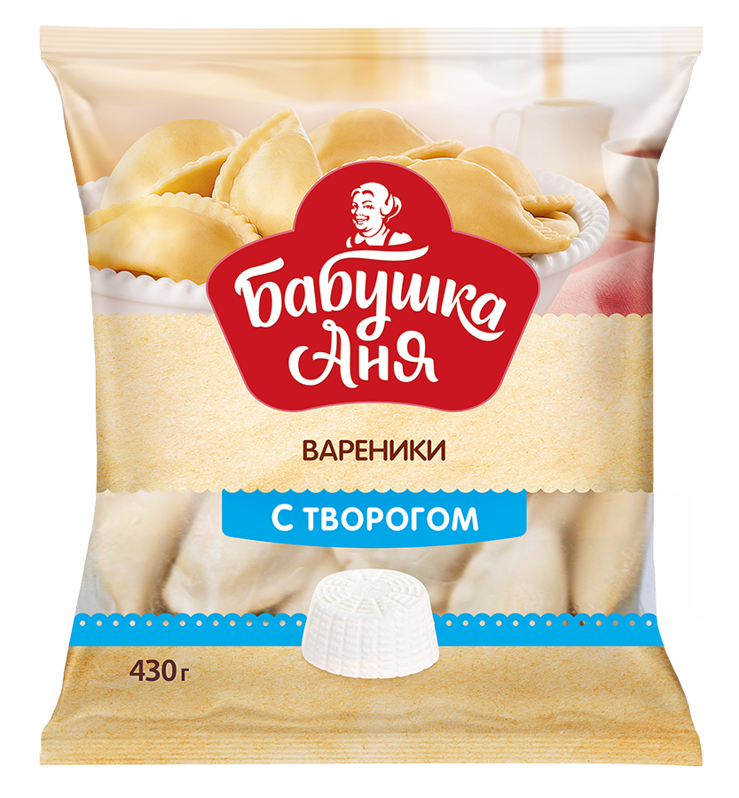 Бабушка Аня Вареники "Бабушка Аня" с творогом 430г | 10шт купить в интернет-магазине Санта&Кэш