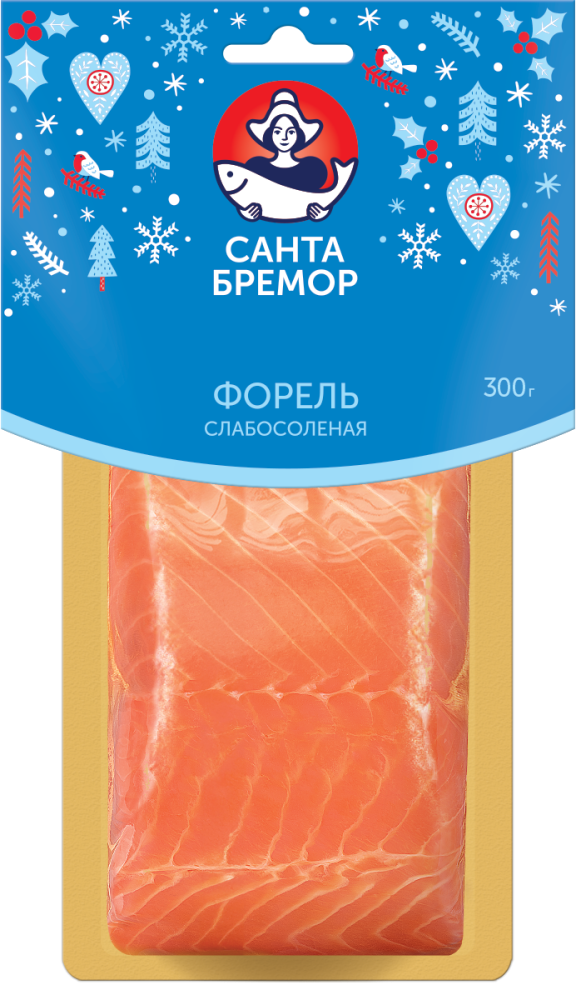 Санта Бремор Форель слабосоленая филе-кусок 300г купить в интернет-магазине Санта&Кэш