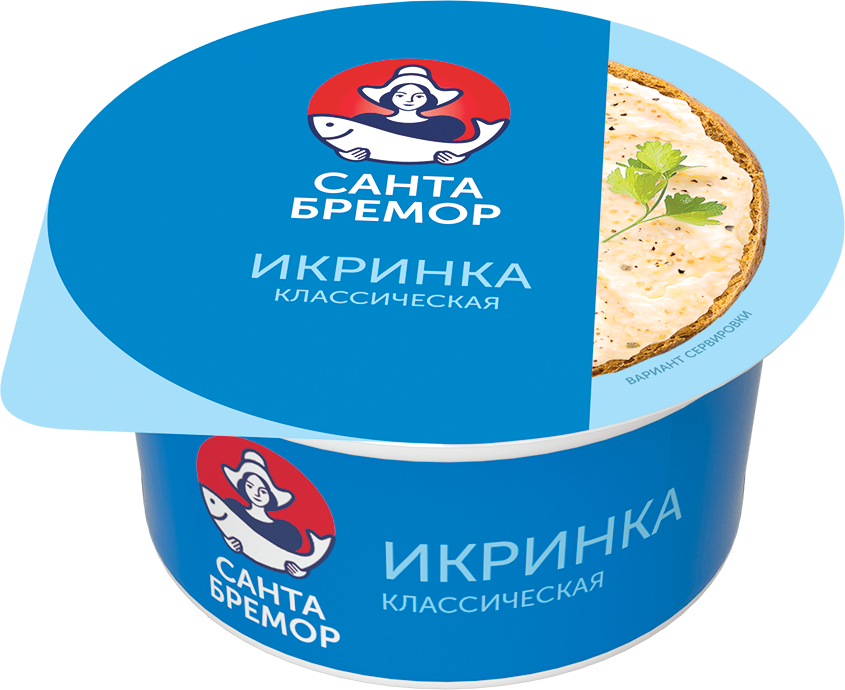 Санта Бремор Паста с икрой мойвы "Икринка классическая" 150г | 12шт купить в интернет-магазине Санта&Кэш