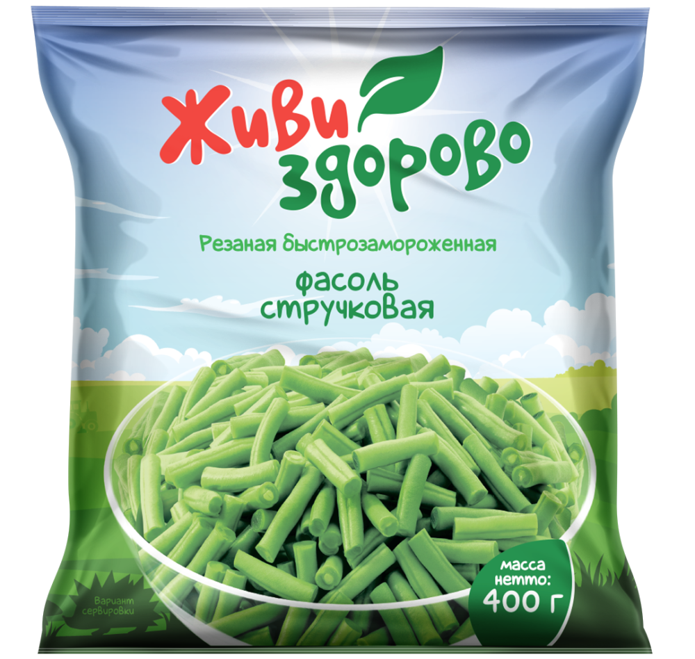 Живи Здорово Фасоль стручковая резаная 400г купить в интернет-магазине Санта&Кэш