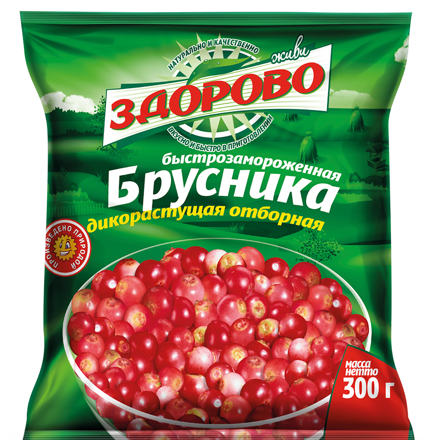 Живи Здорово Брусника  дикорастущая отборная 300г купить в интернет-магазине Санта&Кэш