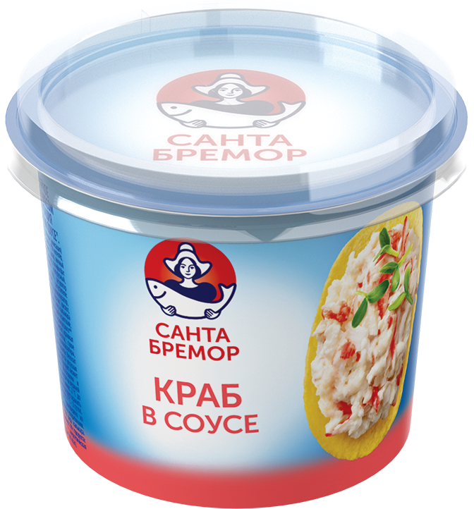 Санта Бремор Паста с мясом крабовым имитация "Краб в сливочном соусе" 150г | 6шт купить в интернет-магазине Санта&Кэш
