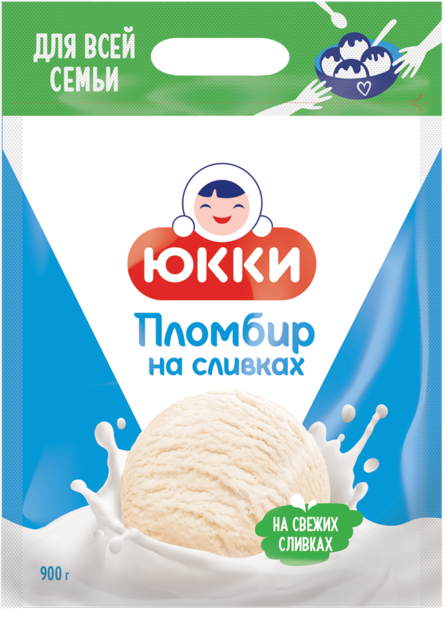 Юкки ЮККИ Пломбир на сливках 900г купить в интернет-магазине Санта&Кэш