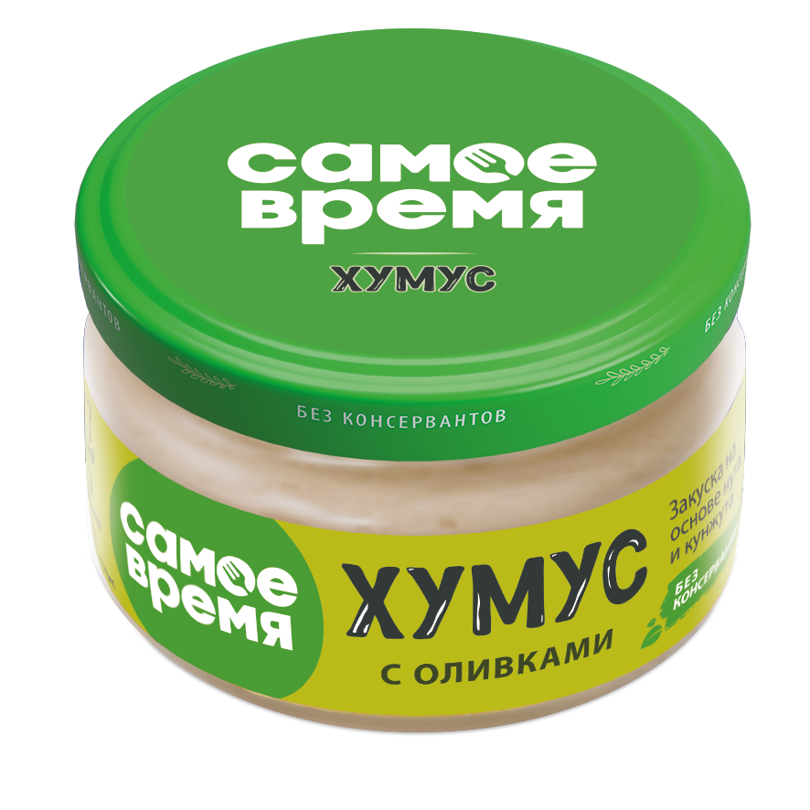 Самое время Хумус с оливками 200г | 6шт купить в интернет-магазине Санта&Кэш