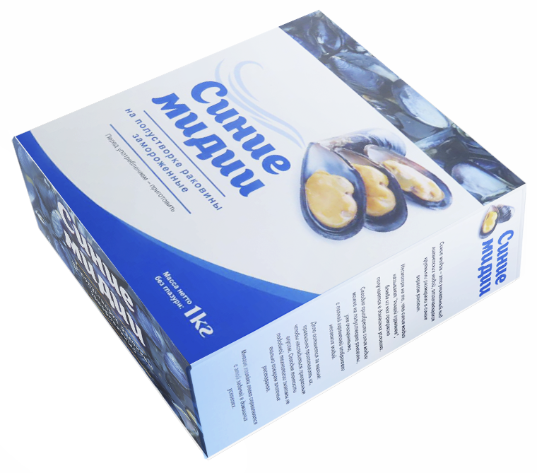  Мидии синие на полустворке раковины 30-45шт/кг | 1кг купить в интернет-магазине Санта&Кэш