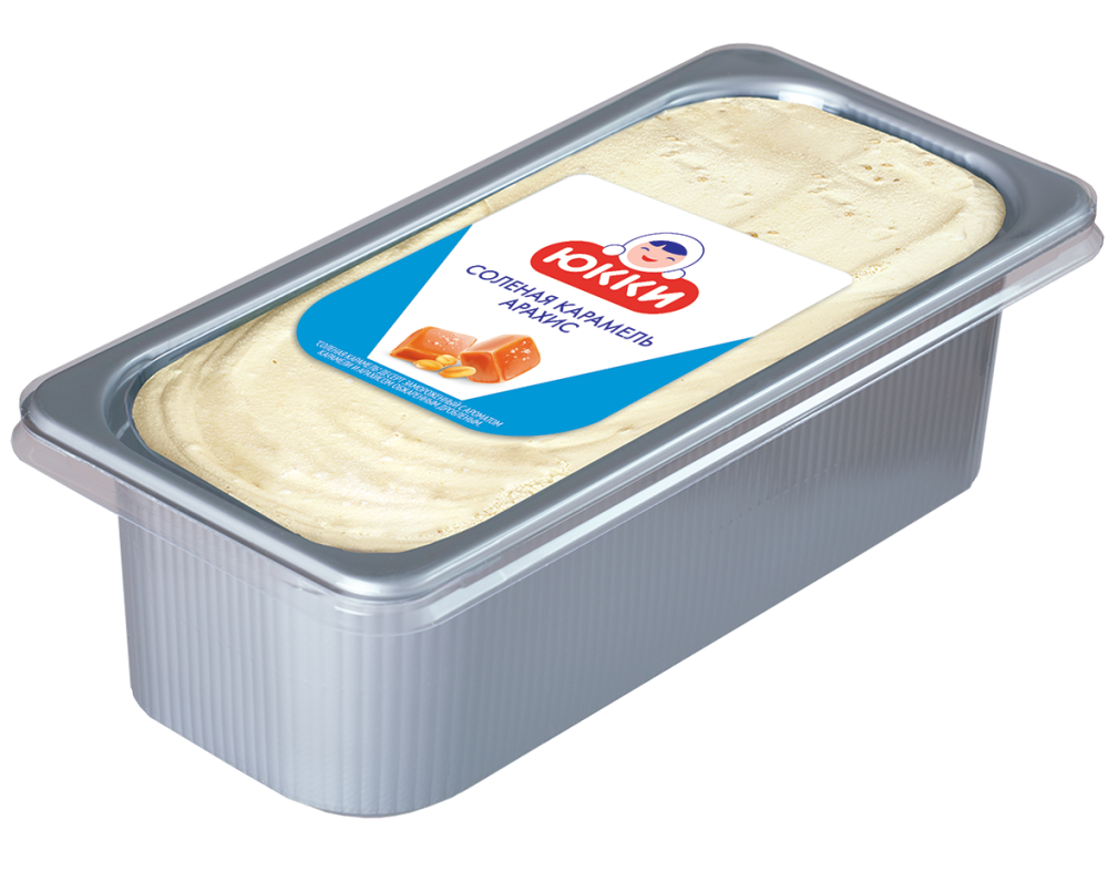 Юкки Десерт замороженный с ароматом  карамели и арахисом обжаренным дробленым "Соленая карамель" 2,8кг купить в интернет-магазине Санта&Кэш