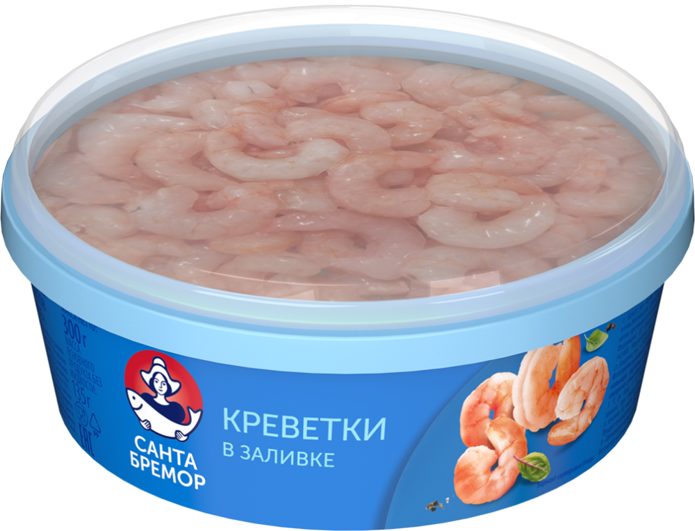 Санта Бремор Мясо креветки в заливке 300г | 6шт купить в интернет-магазине Санта&Кэш