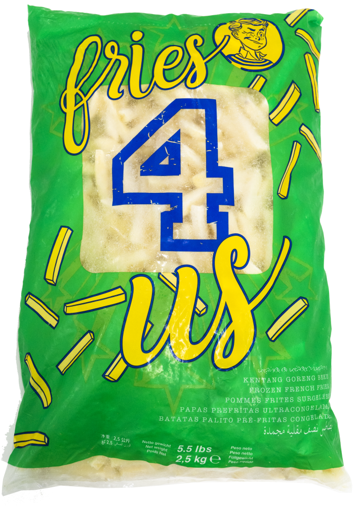 Globalfries Картофель фри «FRIES4US» 10Х10 мм быстрозамороженный 2500 г | 4 шт купить в интернет-магазине Санта&Кэш