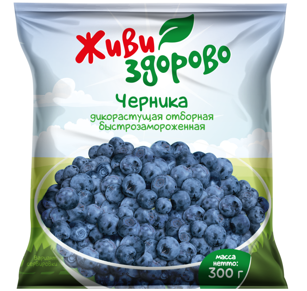 Живи Здорово Черника дикорастущая отборная 300г купить в интернет-магазине Санта&Кэш
