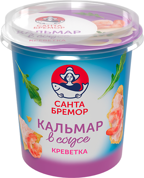 Санта Бремор Паста с рубленым кальмаром в сливочном соусе с креветкой 150г | 6шт купить в интернет-магазине Санта&Кэш
