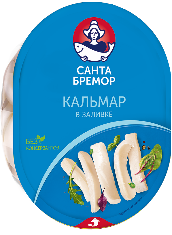 Санта Бремор Мясо кальмара в заливке «Бремор» соломка 180г | 8шт купить в интернет-магазине Санта&Кэш