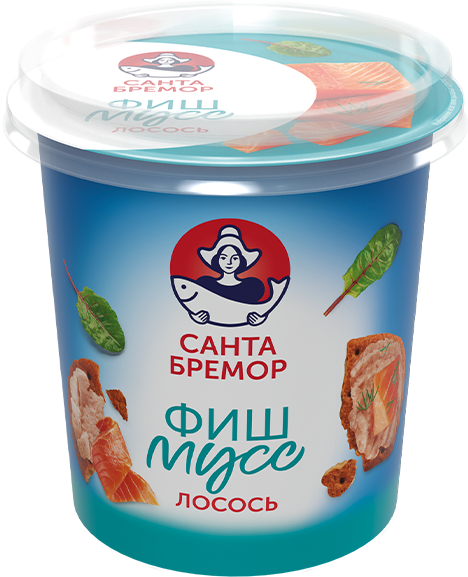 Санта Бремор Паста из тресковых рыб "Фиш-мусс" с лососем 140г | 6шт купить в интернет-магазине Санта&Кэш