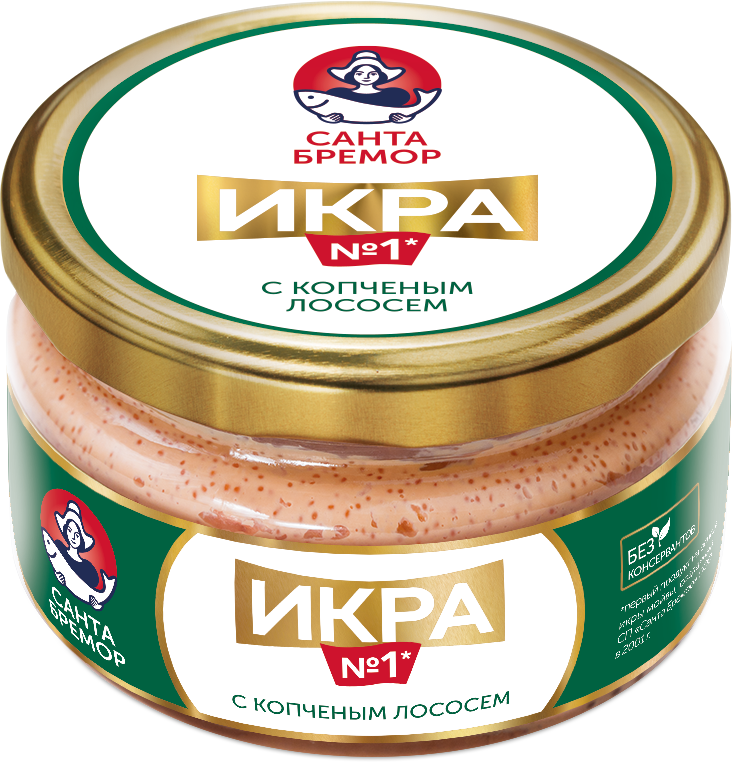 Икра №1 Икра деликатесная с копченым лососем 180г | 6шт купить в интернет-магазине Санта&Кэш