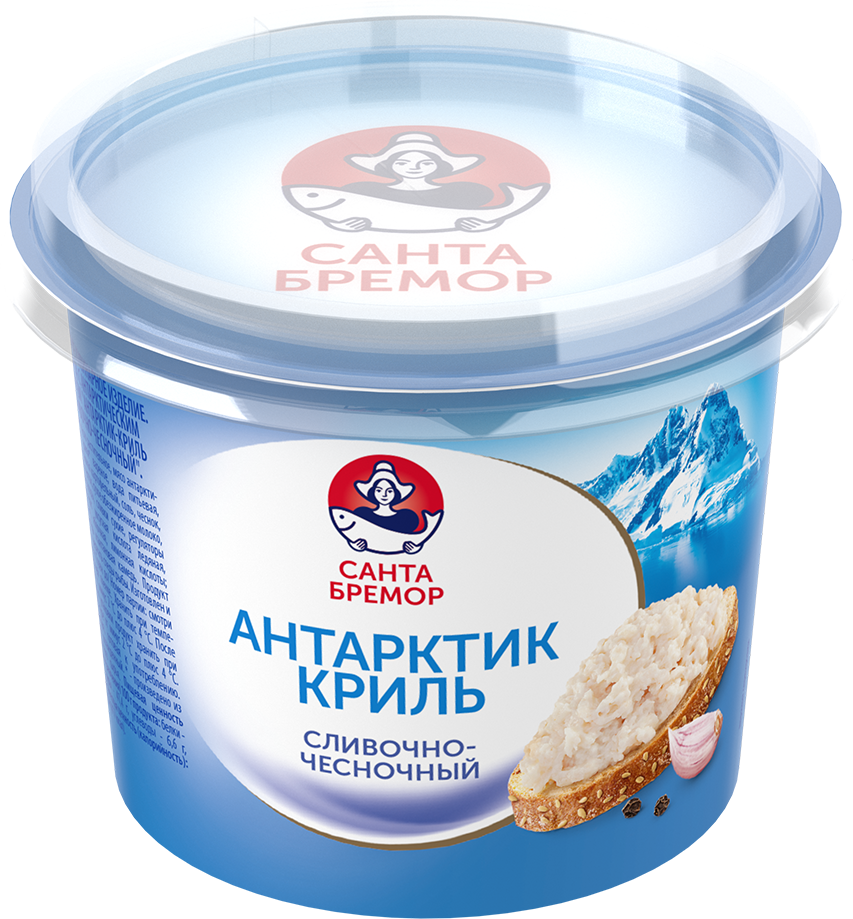 Санта Бремор Паста с антарктическим крилем "Антарктик-Криль сливочно-чесночный"  150г | 12шт купить в интернет-магазине Санта&Кэш