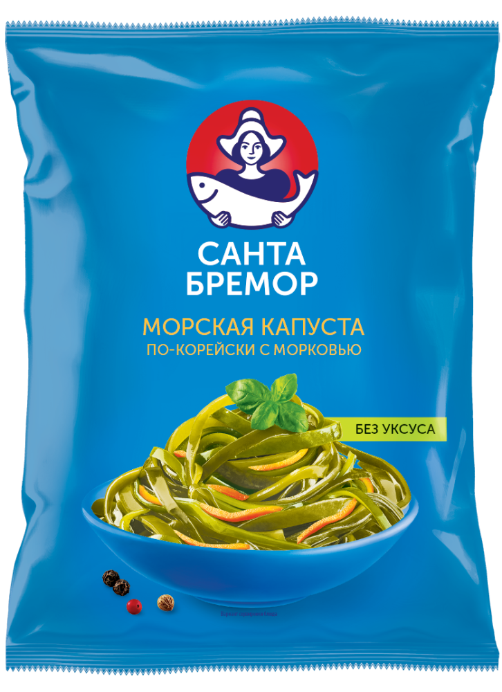 Санта Бремор Морская капуста по-корейски с морковью 350г | 15шт купить в интернет-магазине Санта&Кэш