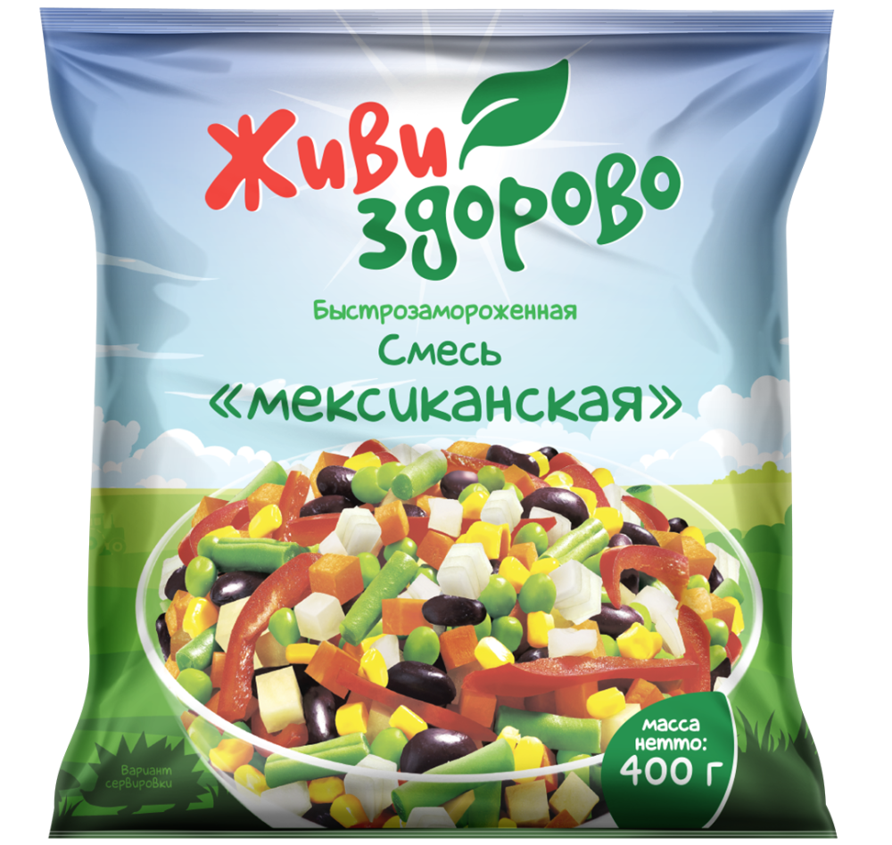 Живи Здорово Мексиканская овощная смесь 400г купить в интернет-магазине Санта&Кэш