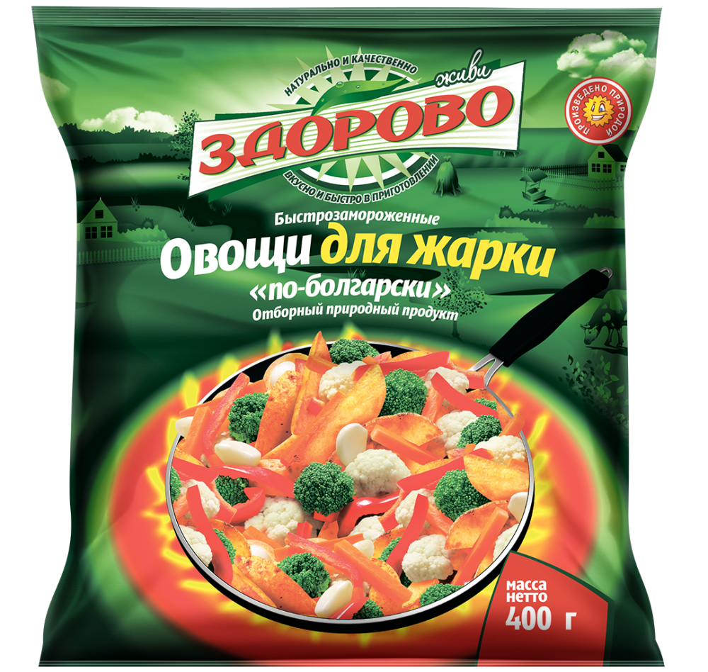 Живи Здорово Овощи для жарки по-болгарски 400г купить в интернет-магазине Санта&Кэш