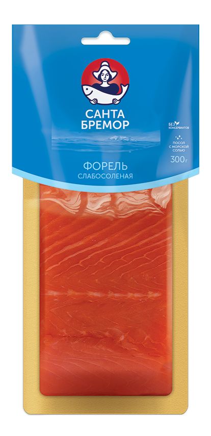 Санта Бремор Форель слабосоленая филе-кусок 300г купить в интернет-магазине Санта&Кэш