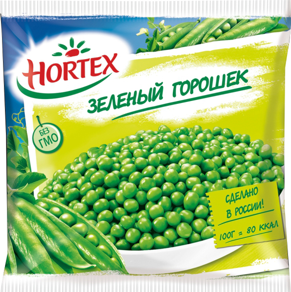 Hortex Горошек зеленый 400г купить в интернет-магазине Санта&Кэш