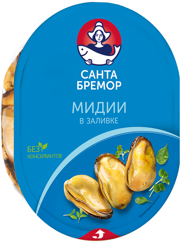 Санта Бремор Мясо мидии в заливке 180г | 8шт купить в интернет-магазине Санта&Кэш