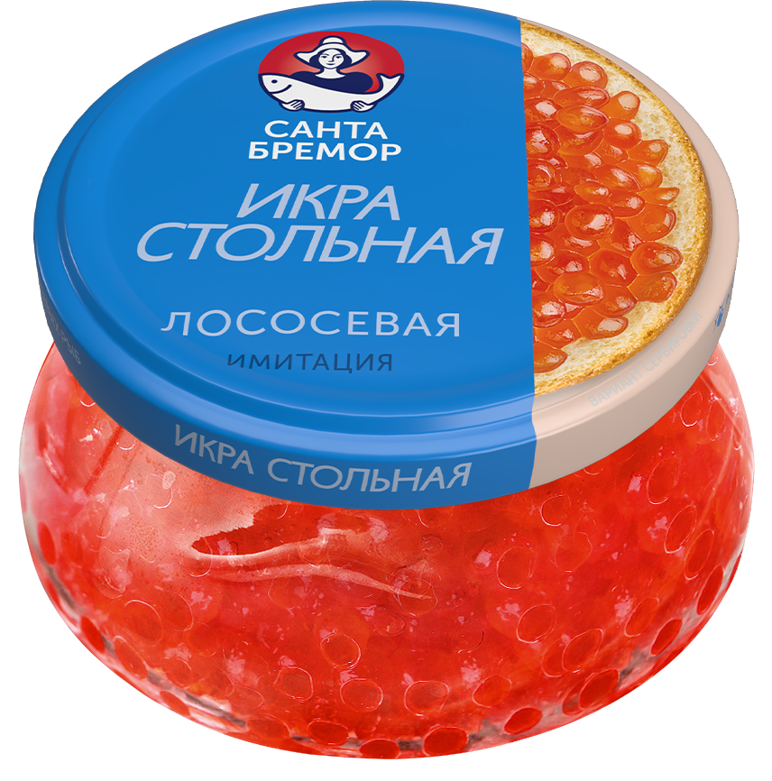 Санта Бремор Икра лососевая "Стольная" имитация 230г | 6шт купить в интернет-магазине Санта&Кэш