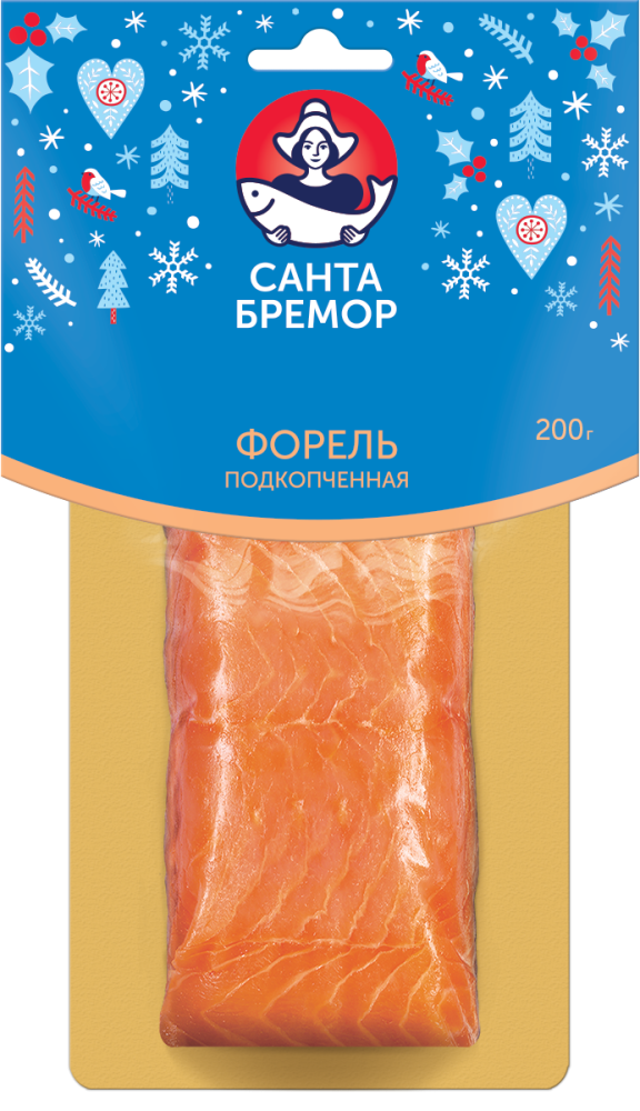 Санта Бремор Форель подкопченная филе-кусок 200г купить в интернет-магазине Санта&Кэш