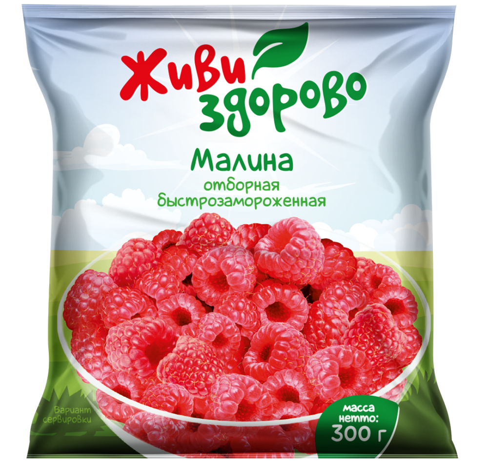 Живи Здорово Малина отборная 300г купить в интернет-магазине Санта&Кэш