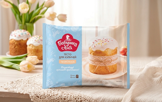 Новинка к Пасхе – творожное тесто для куличей от бренда «Бабушка Аня»