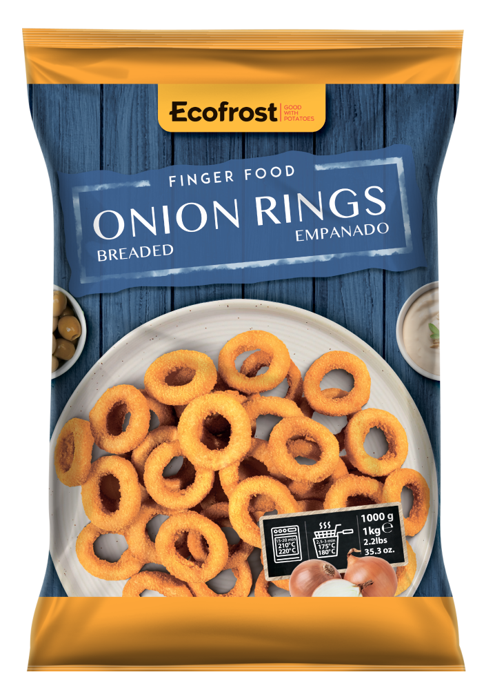Ecofrost Луковые кольца в кляре предварительно обжаренные глубокой заморозки 1кг купить в интернет-магазине Санта&Кэш