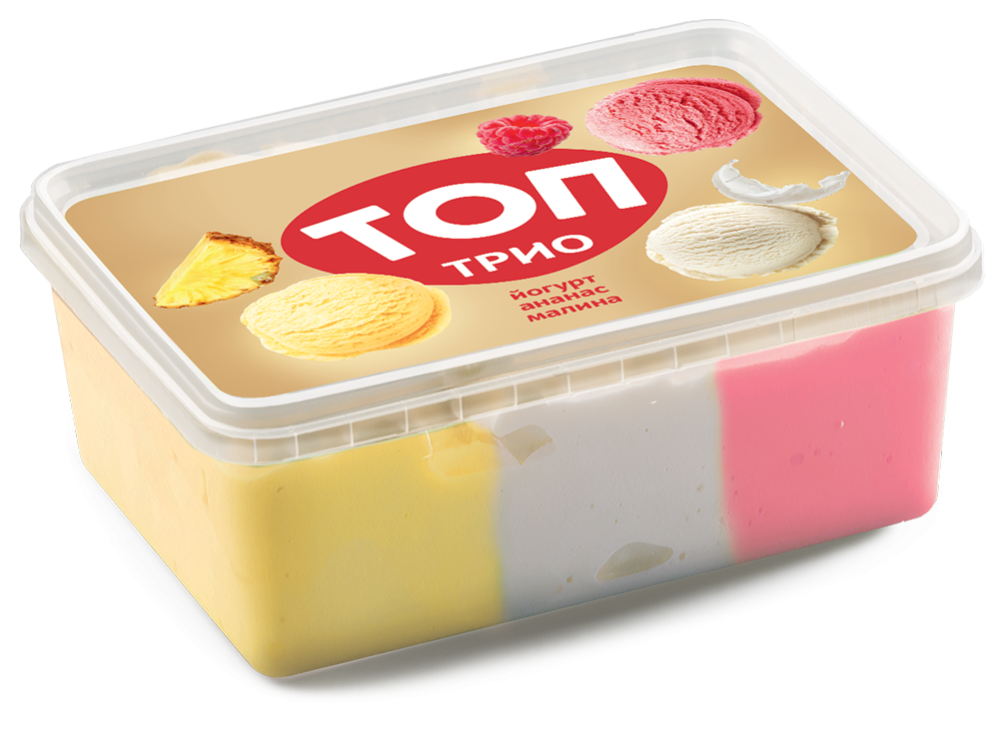 ТОП ТОП ТРИО йогурт ананас малина 400г купить в интернет-магазине Санта&Кэш