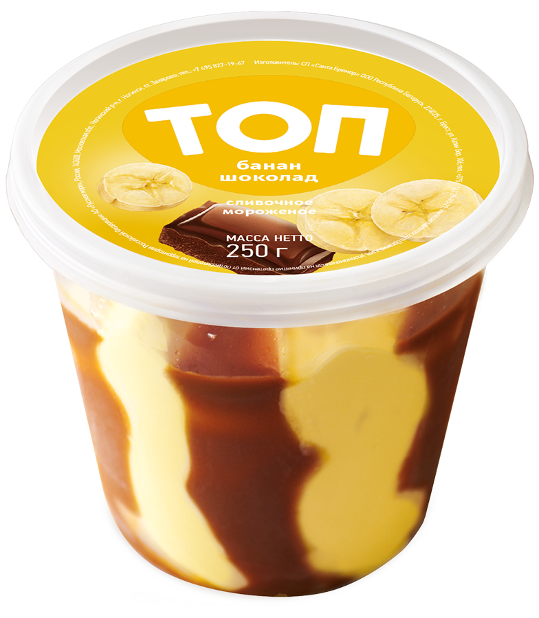 ТОП БИГ ТОП банан шоколад 250г купить в интернет-магазине Санта&Кэш