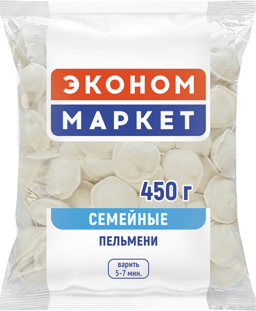 Эконом Маркет Пельмени из мяса птицы "Семейные" замороженные 450г | 16шт купить в интернет-магазине Санта&Кэш