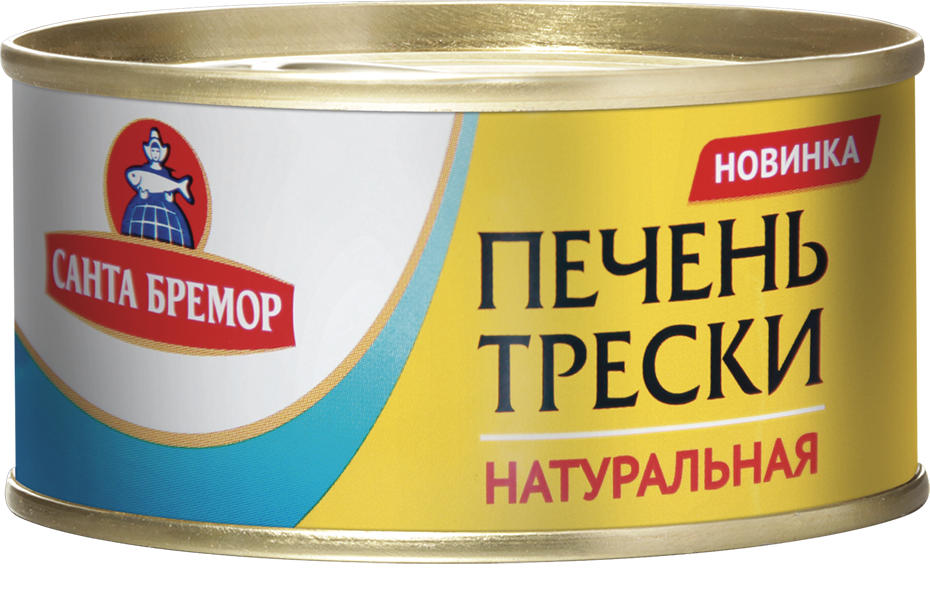 Санта Бремор Печень трески натуральная ТМ "Санта Бремор"  230г купить в интернет-магазине Санта&Кэш