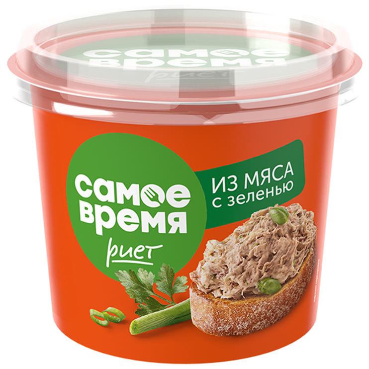 Самое время Риет из мяса с зеленью 150г | 6шт купить в интернет-магазине Санта&Кэш