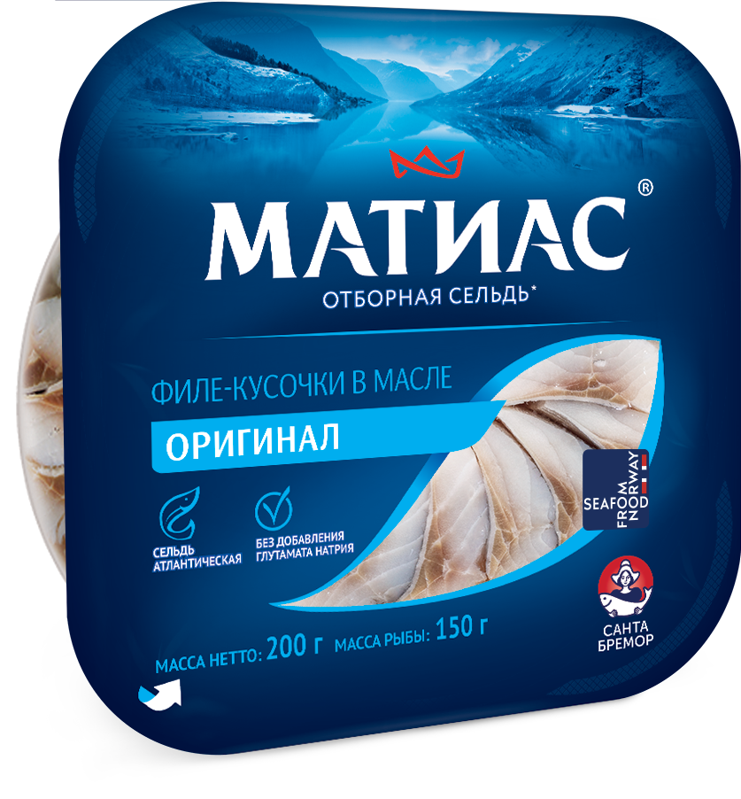 Матиас Филе-кусочки сельди "Матиас" "Оригинал" в масле 200г | 16шт купить в интернет-магазине Санта&Кэш