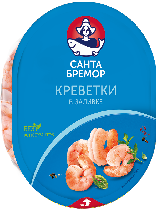 Санта Бремор Мясо креветки в заливке 180г | 8шт купить в интернет-магазине Санта&Кэш