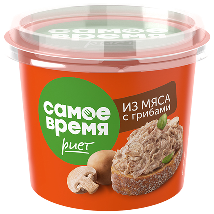 Самое время Риет из мяса с грибами 150г | 6шт купить в интернет-магазине Санта&Кэш