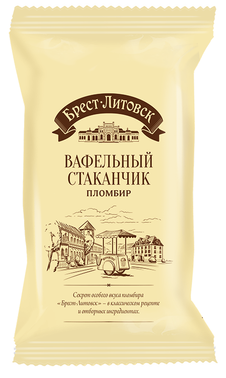 Брест-Литовск Брест-Литовск пломбир в вафельном стаканчике 75г | 65шт купить в интернет-магазине Санта&Кэш