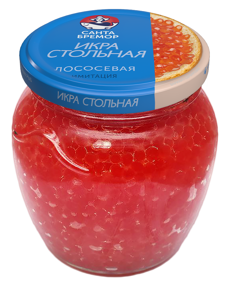 Санта Бремор Икра лососевая "Стольная" имитация 480г | 6шт купить в интернет-магазине Санта&Кэш