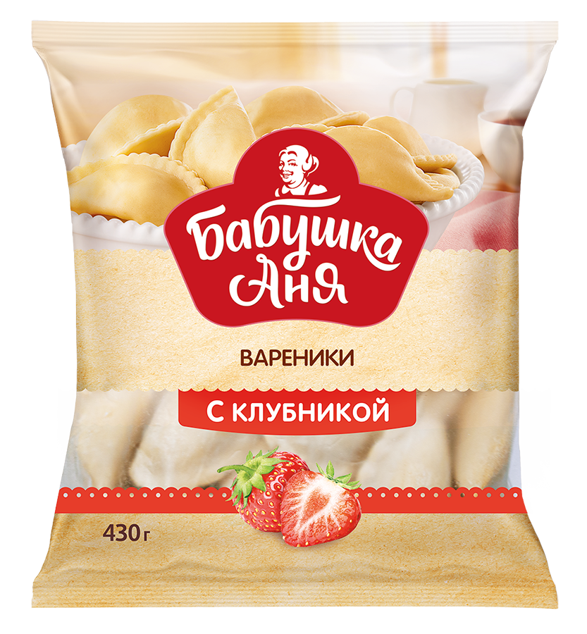 Бабушка Аня Вареники "Бабушка Аня" с клубникой 430г | 10шт купить в интернет-магазине Санта&Кэш
