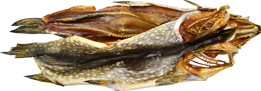  Щука потрошеная с головой вяленая 8кг купить в интернет-магазине Санта&Кэш